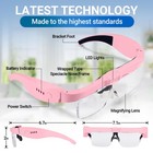 Yoctosun Magnifying Glasses With Light  Rechargeable Headset Pink 