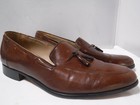 Mens Vintage Johnston Murphy Aristocraft Usa Brown Loafers Shoes Tassel Size 13