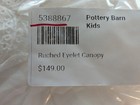 Pottery Barn Kids Ruched Eyelet Canopy-white-open Box