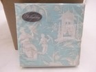 240 Pack Caspari 3-ply Cocktail Napkins Silk Road Toile Robin s Egg