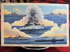 Vintage Wwii Curt Teich Linen Postcards     U s  Army   Navy Military Series Set 6