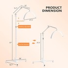 Half Moon Light Lash Lamp Adjustable Brightness Floor Lamp With Phone Holder New