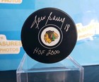 Beckett Signed Denis Savard Puck Autograph Nhl Chicago Blackhawks Hof Inscribed