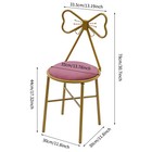 Butterfly Backrest Chair Vanity Stool Pink Velvet Stool Chair Makeup Chair