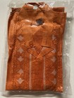 Orange Boys Sz 26 India Pakistan 5-6 Yr Kurta Pajama Bollywood White Cotton-2pc