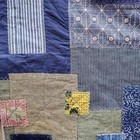 Antique Japanese Boro Indigo Reconstructed Recycled Matte Rag Rug 90 X 60cm