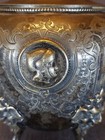 Antique Silver Plate Meriden Britannia Sugar Bowl With Knight And Gargoyle Feet