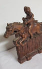Syroco Horse And Rider Playing Cards Holder See Description
