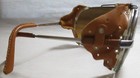 1980s Swiss Army Aviator Sunglasses W  Leather Sun Blockers  Amber Lens