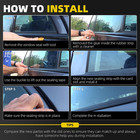 4 Pcs Window Weatherstrip Seal Moulding Trim For 2007-2014 Toyota Fj Cruiser