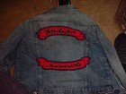 Vintage Indian Motorcycle Chenille Embroidered Contour Back Patch Set