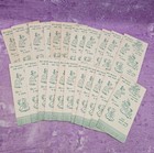 Lot 1940s 1950s Paper Napkins Guest Towels Vtg Graphics Friends Green Off White