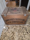 Vintage Budweiser Anheuser Busch Wooden Beer Crate Box Since 1876 Nice Shape