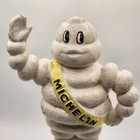 Michelin Man Bibendum On Tire Waving 8    Tall Cast Iron Bank Statue