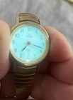 Timex Indiglo Vintage Watch Gold Tone Illuminating Expansion Band New Battery