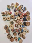 45 Vintage Wooden Sewing Thread Spools  Crafts Decor Imperfect Most With Thread
