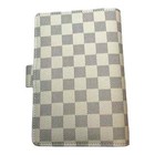 Pu Leather Notebook A6 Ring Binder Budget Planner Organizer Cover Pockets White