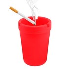Car Ashtray  Windproof Self-extinguishing Ash Holder Cigarette Trash Can  Red
