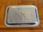 Vintage Hand Hammered Aluminum Tray Chrysanthemum Continental Mark  635