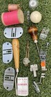 Vintage Sewing Machine Attachments   Tools Lot W  Singer Needles   Organizer