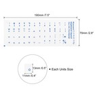 Korean Keyboard Stickers Transparent Background W Blue Lettering 3pcs