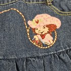 Vintage Strawberry Shortcake Girls 2t Embroidered Denim Dress
