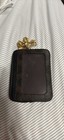 Coach Signature Leather Zip Id document Holder Card Case W  Chain Brown black