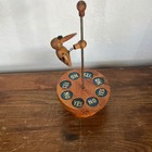 Vtg Wood Bird Decision Maker Toy Yes No Fortune Teller 7  Psychic Game Mcm Shelf