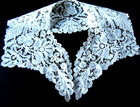 Antique 19c Collar Belgium Duchesse Bobbin Lace Handmade Off White Beautiful