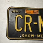 Vintage 1997  Missouri Vanity License Plate  cr-man   