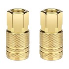 2 Pack 1 4 Inch Npt Industrial Air Hose Coupler  Brass Quick Connect Female
