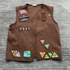 Girl Scouts Of America Vest Size M Youth Patches Uniform Brown