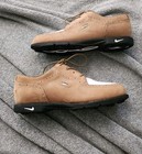 Nike Zoom Air Women s Golf Shoes Brown White Suede Leather Size 9 5 