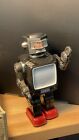 Vintage Horikawa Japan Tin Litho Space Explorer W  Original Box   Antenna 