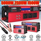 Car Power Inverter 5000w Peak Dc 12v To Ac 110v Sine Wave Solar Converter 4 Usb