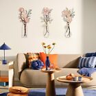 3 Pcs Metal Flowers Wall Arts Rustic Farmhouse Decor Bathroom Multicolored 