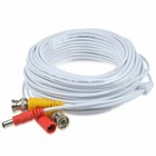 65ft Bnc Video Power Cable For Cctv Security Camera 2x Female Adapter Connector