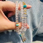 White Crystal Straight Cut Turquoise Colored Bracelet Water Purification Crystal