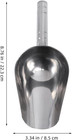 Stainless Steel 15 Oz Pet Food Scoop  1 Cup  Silver For Dry Goods New 1pc