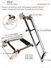 Stainless Steel Marine Swim Ladder - 4 Step Telescoping Boat Ladder