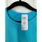 Athleta Girl Turquoise Blue Seamless Mesh Active Top Short Sleeve Shirt M 8 10