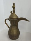 Vintage Brass Arabic Dallah Coffee Pot 15 5    Middle Eastern Decor Collectible