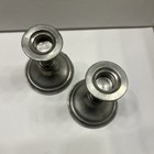 Vtg Empire Candlesticks Pewter Weighted Lot 2 Pair 4    Candleholder Silver-tone 