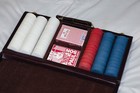 Vintage Sands Casino Las Vegas Poker Chip Set W  Paulson Cards Fdj Leather Case