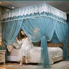 Luxury Princess Canopy Bed Curtains 3 Side Openings Homebed Curtain Netting