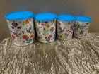 Tupperware Beautiful Colorful New Set Of 4 Canisters Hummingbird   Phoenix Theme