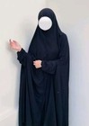 Namaz Chadar khimar hijab prayer Scarf  Full Length  self Printed  Black pink 