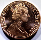 Coin - Gibraltar Two 2 Pence 2004 Km 1044 - Elizabeth Ii - British - 25 91mm