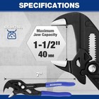 Workpro 7  Pliers Wrench Cr-v Construction Adjustable Parallel Smooth Jaw Pliers