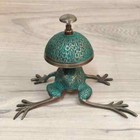 Antique Style Brass Desk Bell Frog Designer Collectible Table Decorative Gift